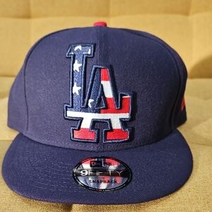 New Era Navy Blue USA LA Dodgers Snapback Hat NWOT